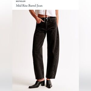 ABERCROMBIE Mid-Rise Barrel Jean